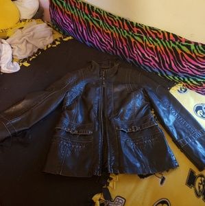 Black not leather jacket